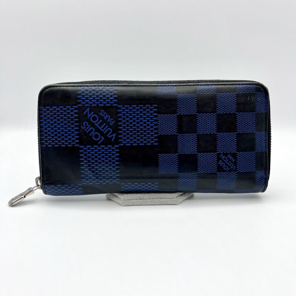 Louis Vuitton ルイ・ヴィトン ダミエ・アンフィニ 3D ジッピーウォレット ヴェルティカル N60422 ブルー 長財布