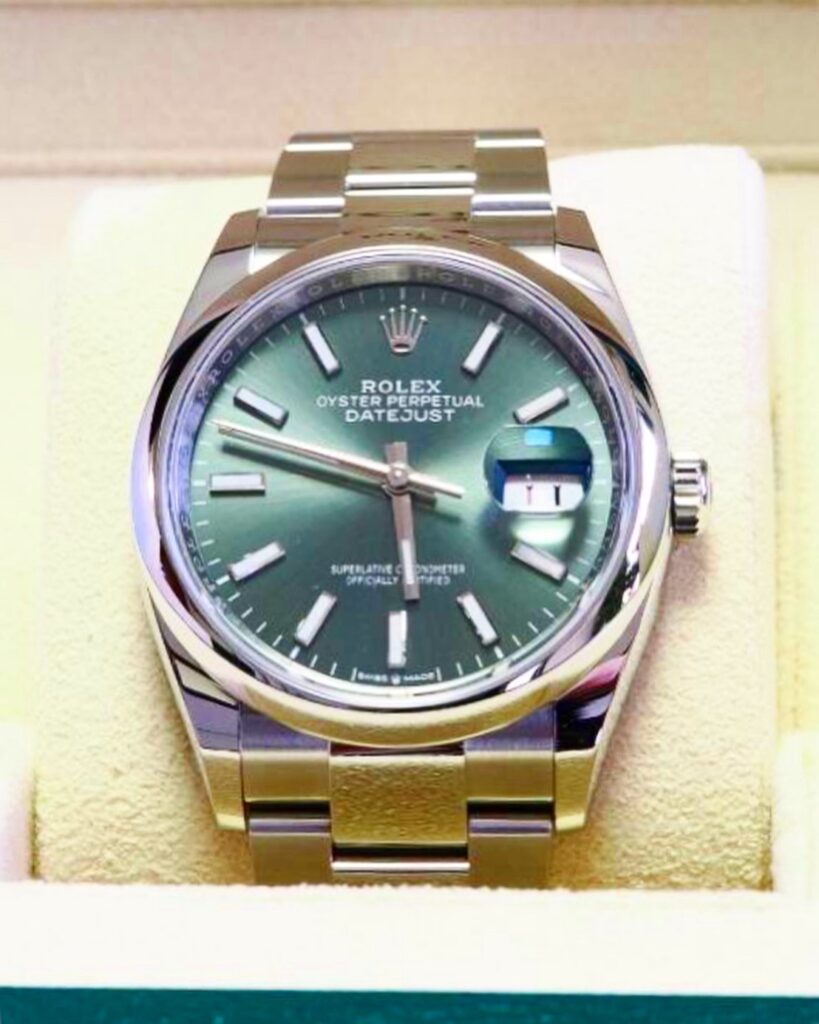 ROLEX DATEJUST 126200 36mmオリーブグリーンダイヤル × オイスターブレスレット